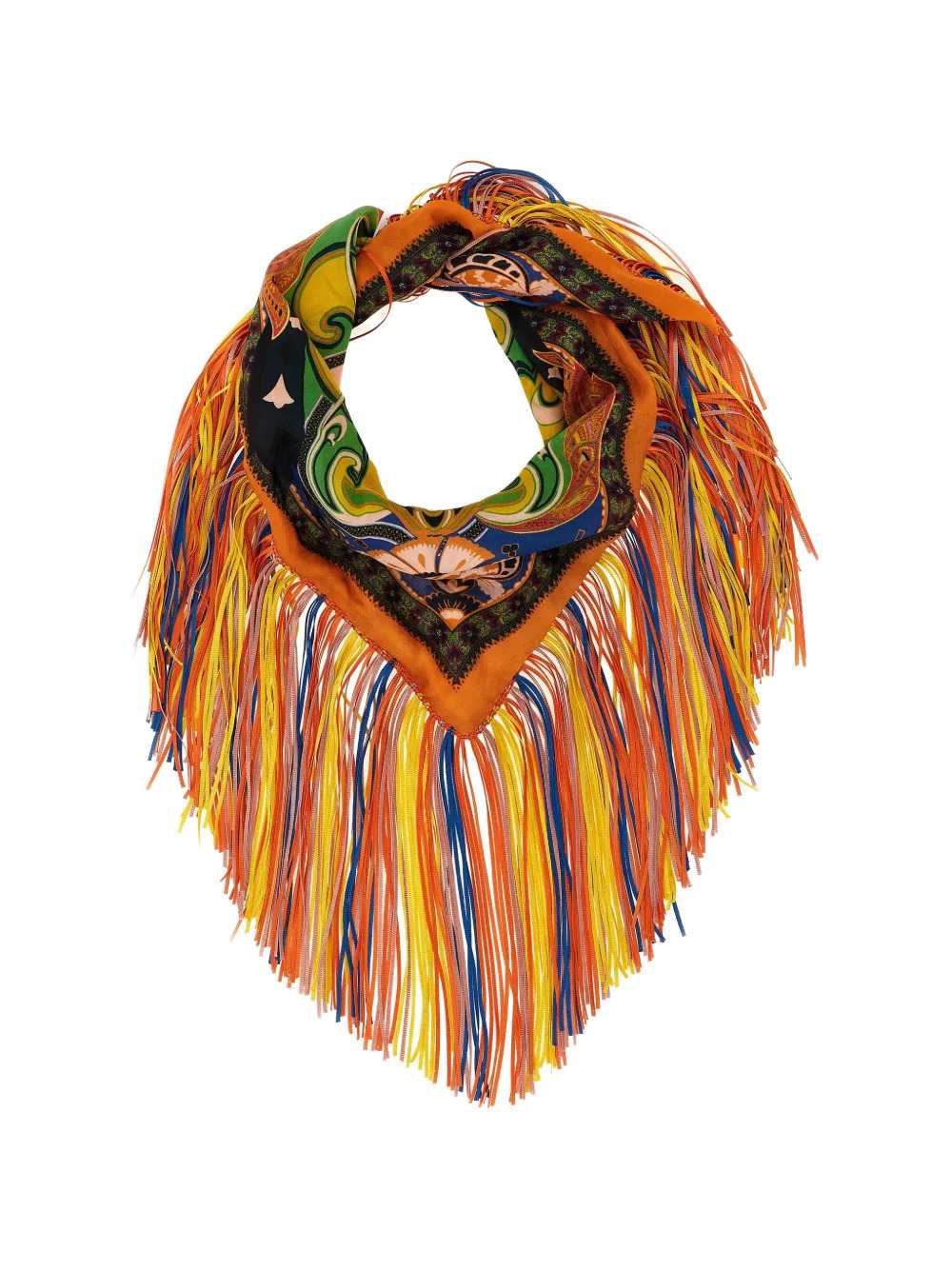 Etro Women Jacquard Floral Scarf With Fringes ETRO