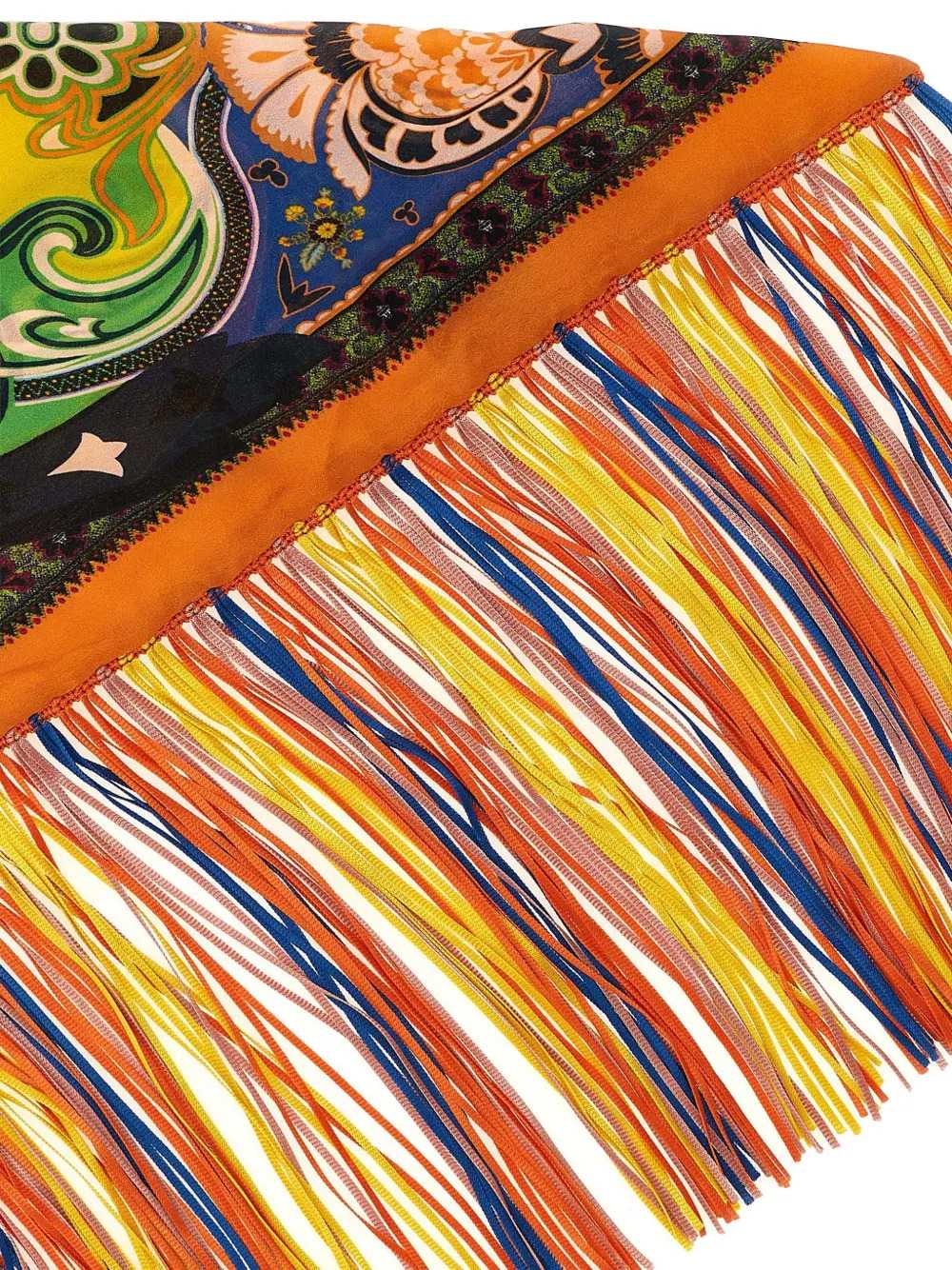 Etro Women Jacquard Floral Scarf With Fringes ETRO