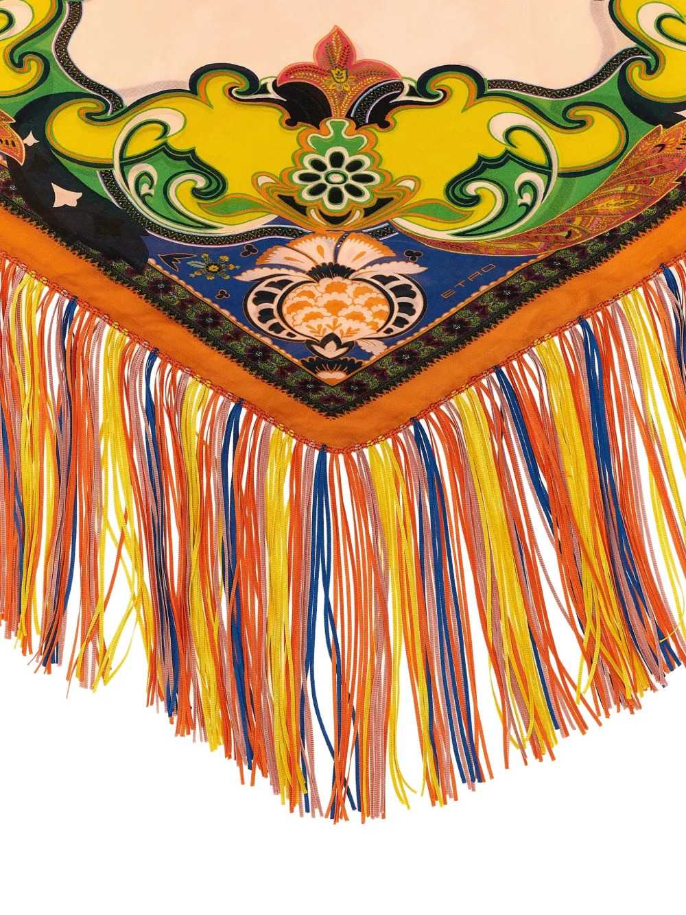 Etro Women Jacquard Floral Scarf With Fringes ETRO
