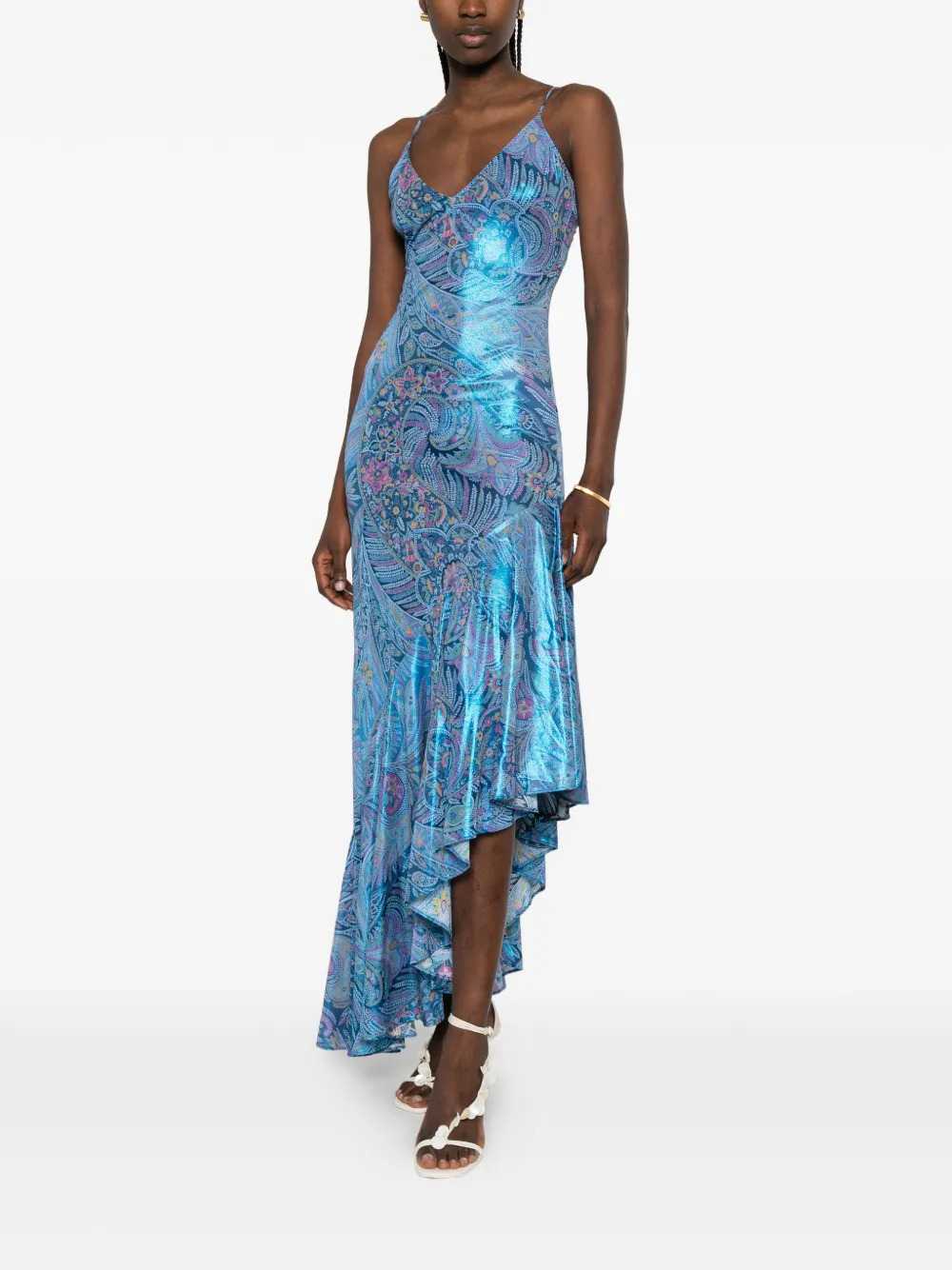 Etro Women Paisley-Patterned Ruffle Midi Dress ETRO