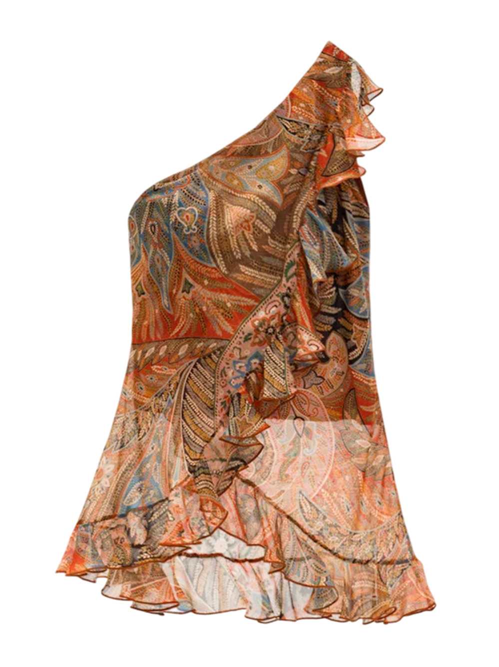 Etro Women One-Shoulder Silk Top ETRO
