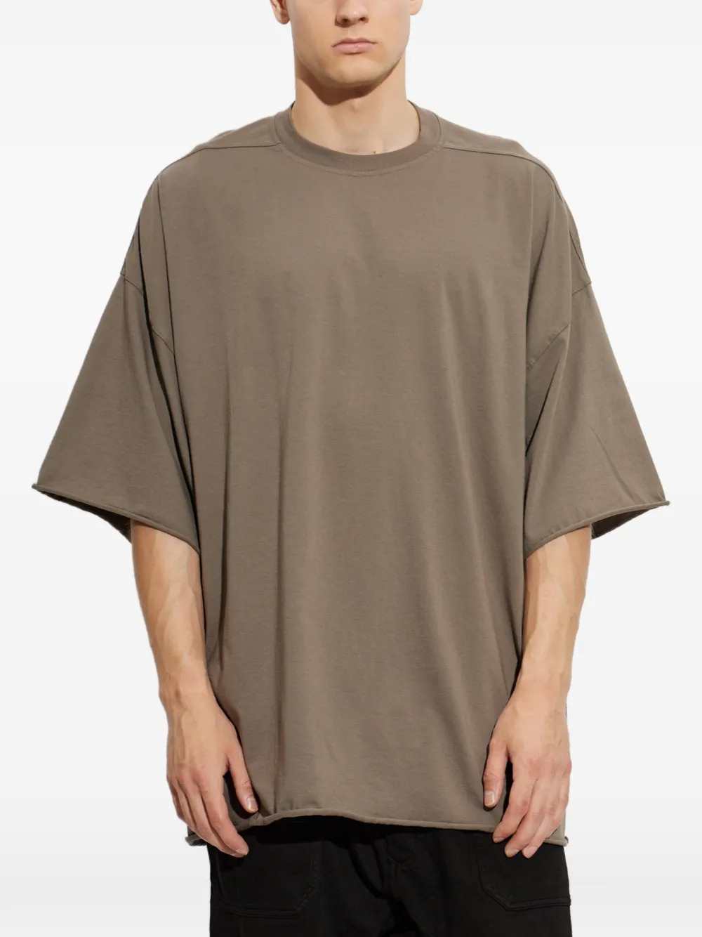 Rick Owens Men Raw-Edge Hem T-Shirt RICK OWENS