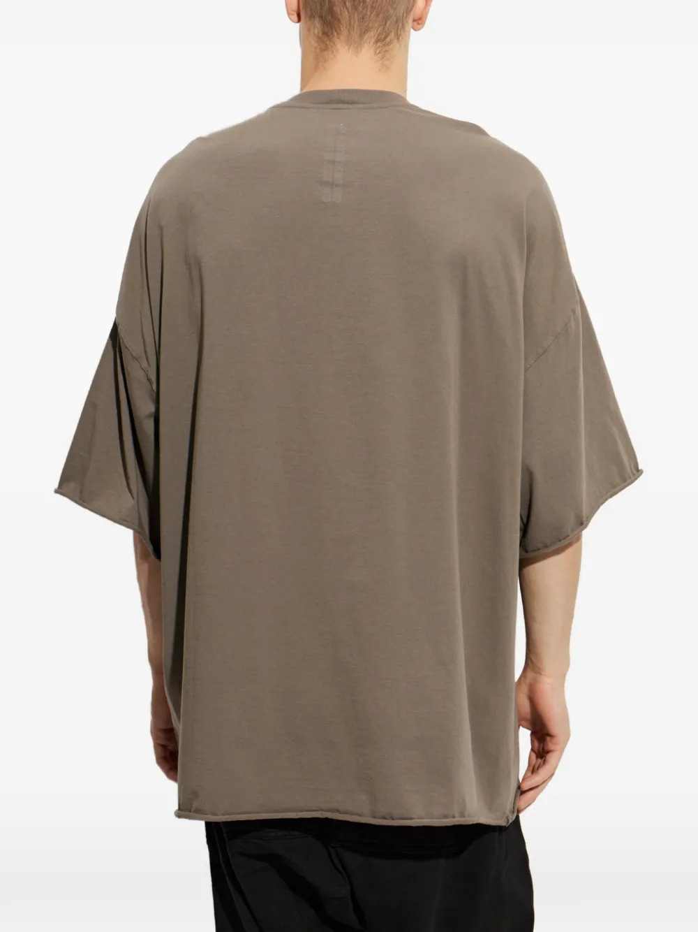 Rick Owens Men Raw-Edge Hem T-Shirt RICK OWENS