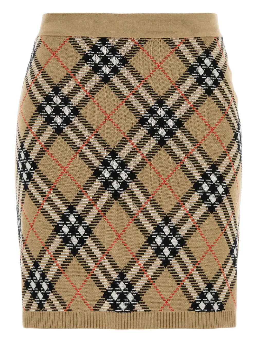 Burberry Women Check Knit Mini Skirt BURBERRY