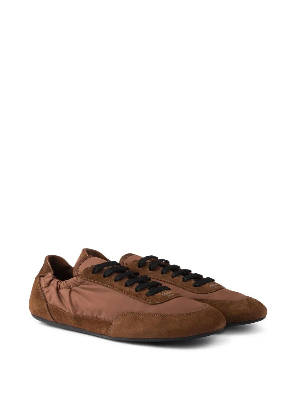 Prada Women Collapse Re-Nylon And Suede Sneakers PRADA