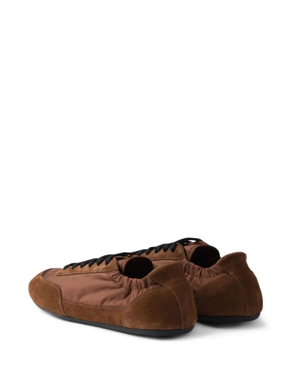 Prada Women Collapse Re-Nylon And Suede Sneakers PRADA