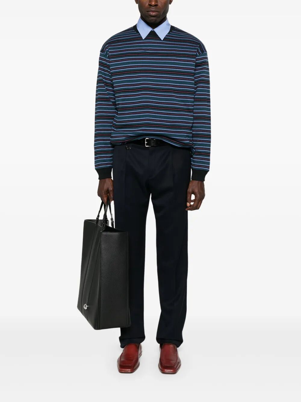 Prada Men Tapered Leg Wool Trousers PRADA
