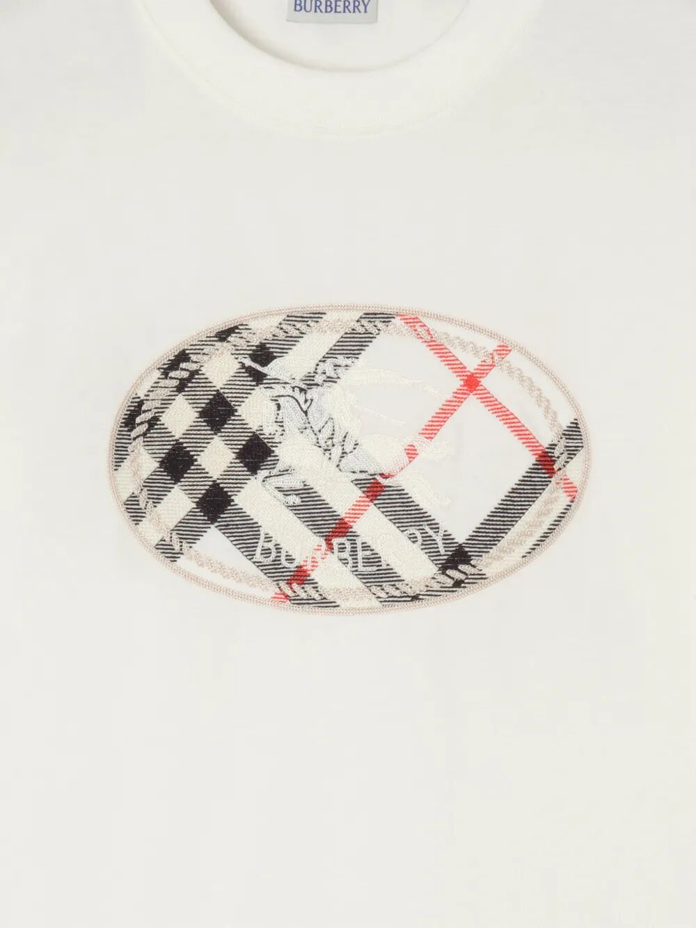 Burberry Women T-Shirt In Cotone Check Con Knigh Stamp BURBERRY