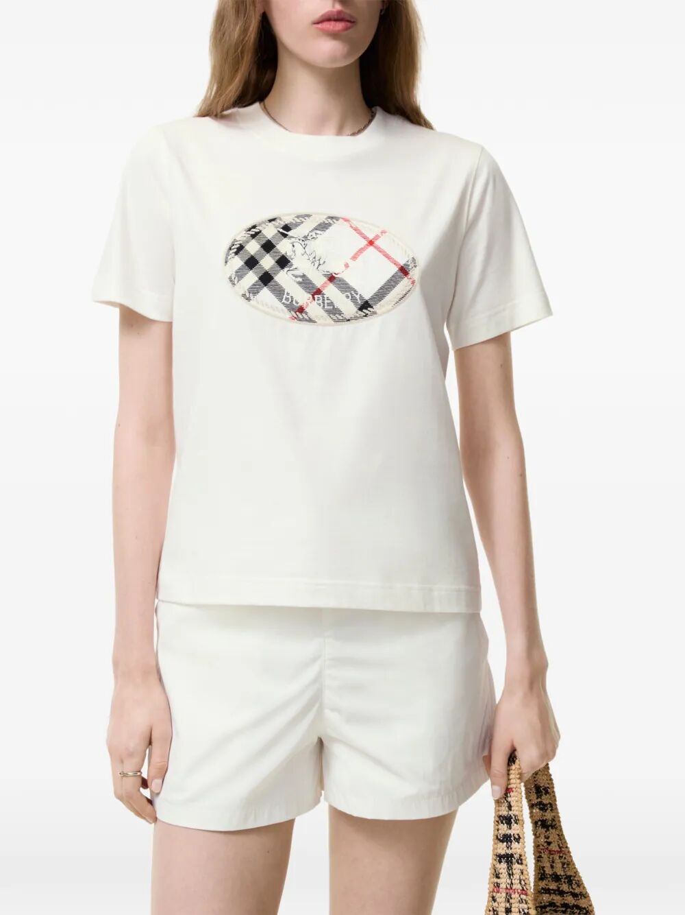 Burberry Women T-Shirt In Cotone Check Con Knigh Stamp BURBERRY