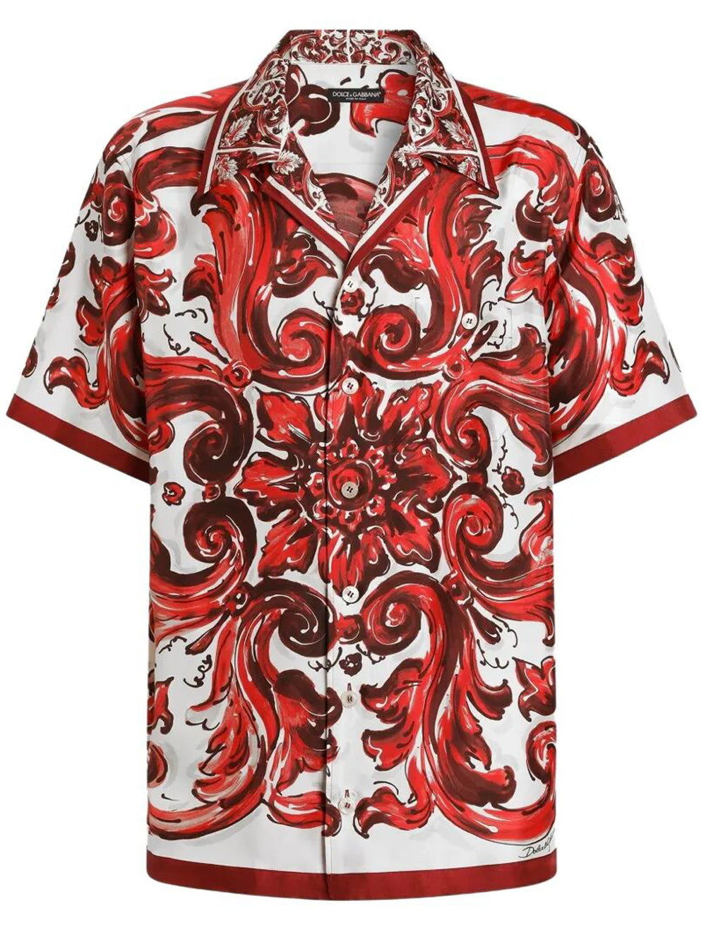 Dolce & Gabbana Men Camicia Stampa Maiolica DOLCE & GABBANA