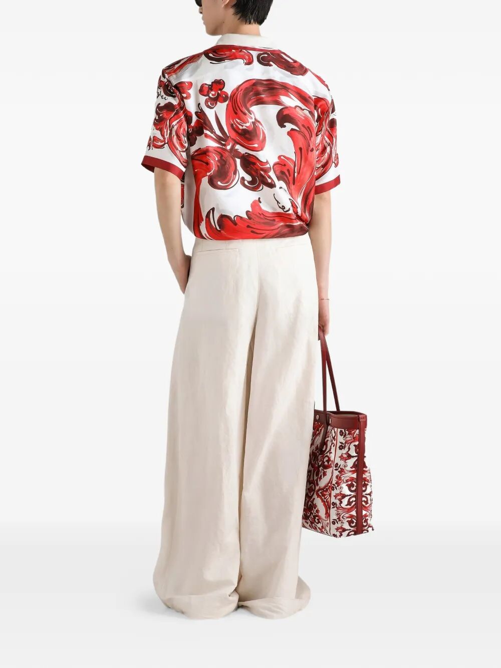 Dolce & Gabbana Men Camicia Stampa Maiolica DOLCE & GABBANA