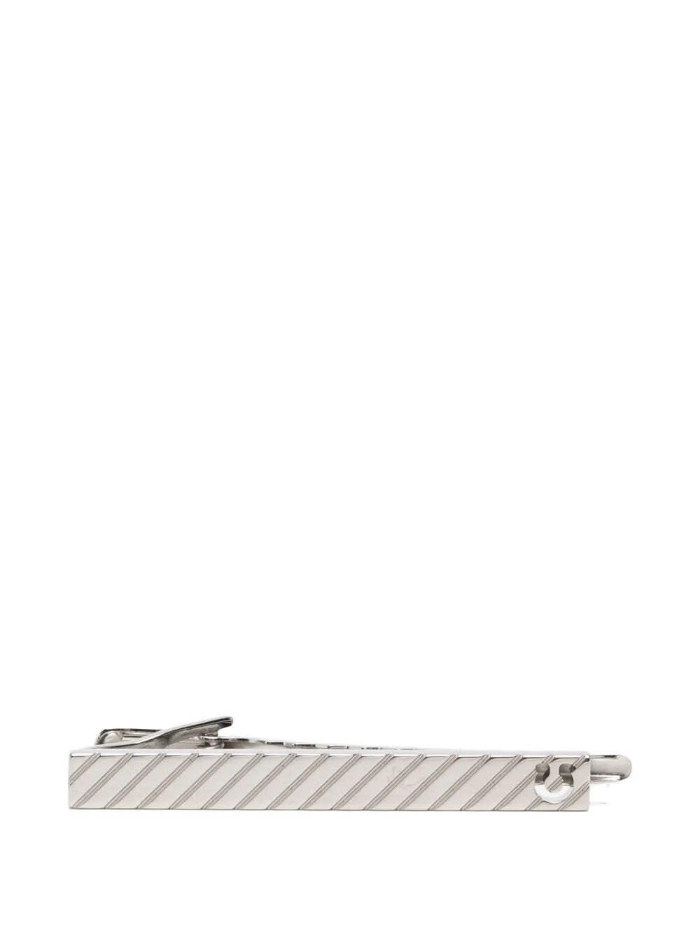 Ferragamo Men Guilloche Logo Engraved Tie Pin FERRAGAMO