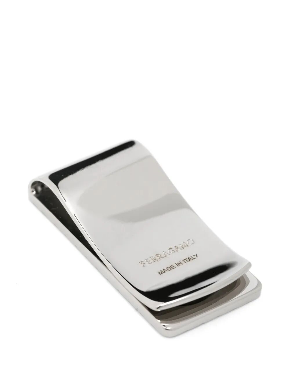 Ferragamo Men Guilloche Diagonal Stripe Money Clip FERRAGAMO