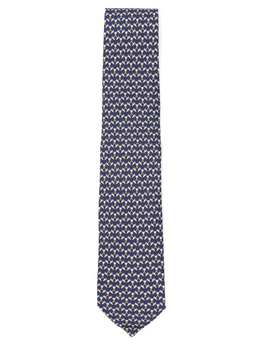 Ferragamo Men Club Print Silk Tie FERRAGAMO