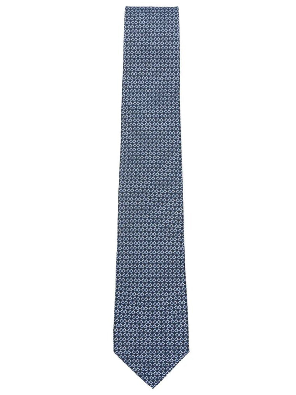 Ferragamo Men Gancini Square Print Silk Tie FERRAGAMO