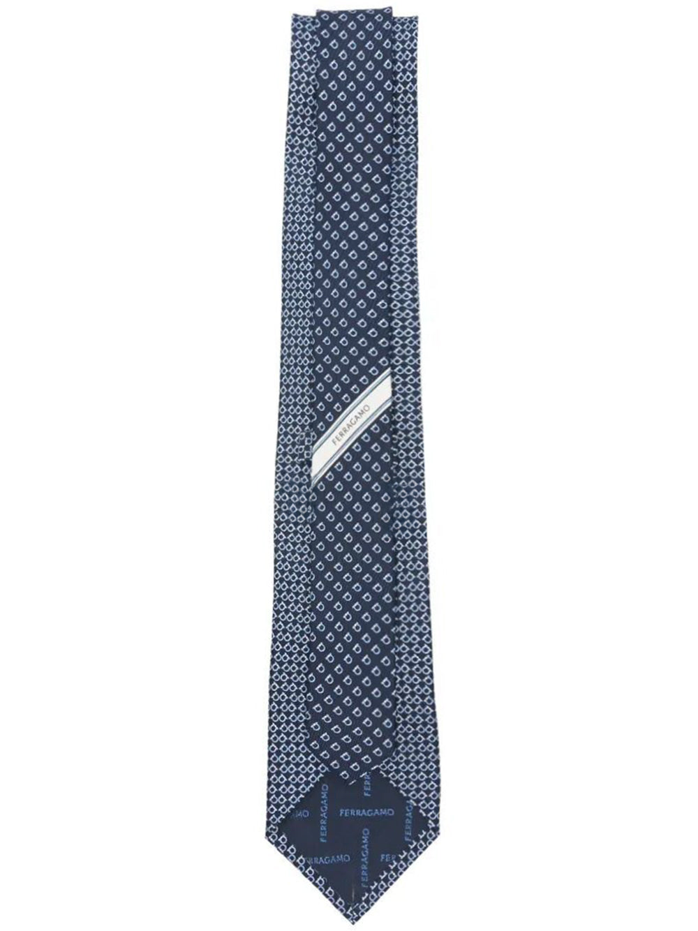 Ferragamo Men Gancini Square Print Silk Tie FERRAGAMO
