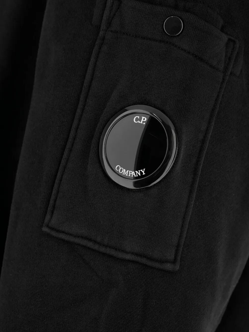 C.P. Company Men Crewneck Fleece Sweatshirt With Logo Badge C.P. COMPANY