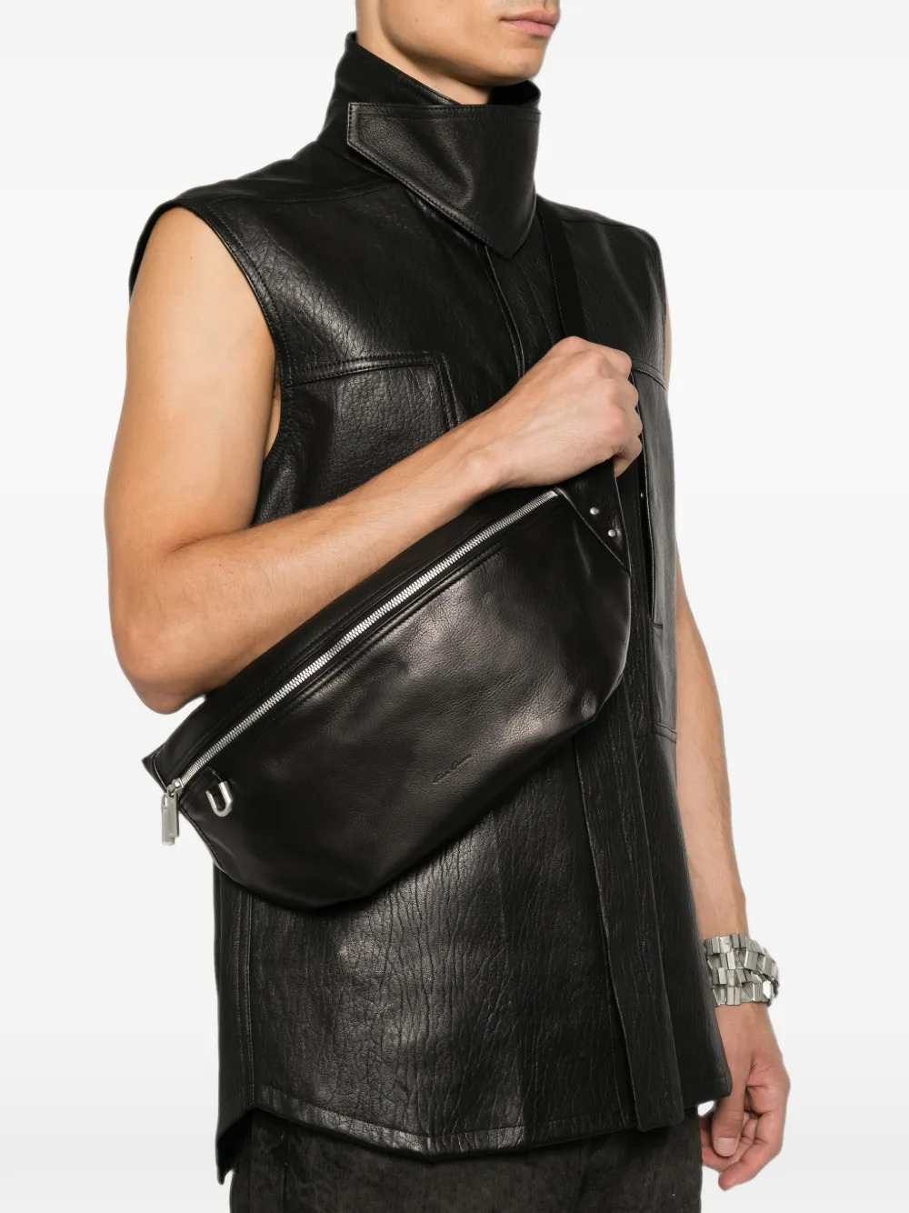 Rick Owens Men Leather Belt Bag RICK OWENS