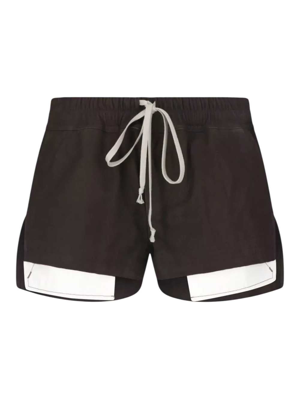 Rick Owens Women Leather Shorts - Fog Boxers RICK OWENS
