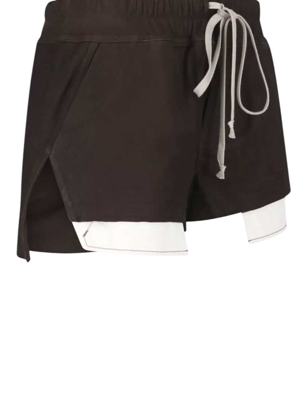 Rick Owens Women Leather Shorts - Fog Boxers RICK OWENS