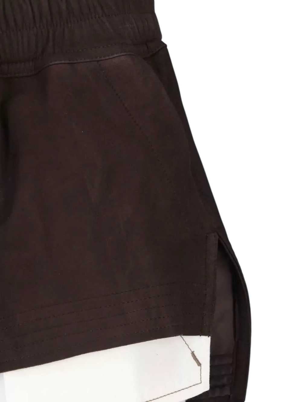 Rick Owens Women Leather Shorts - Fog Boxers RICK OWENS