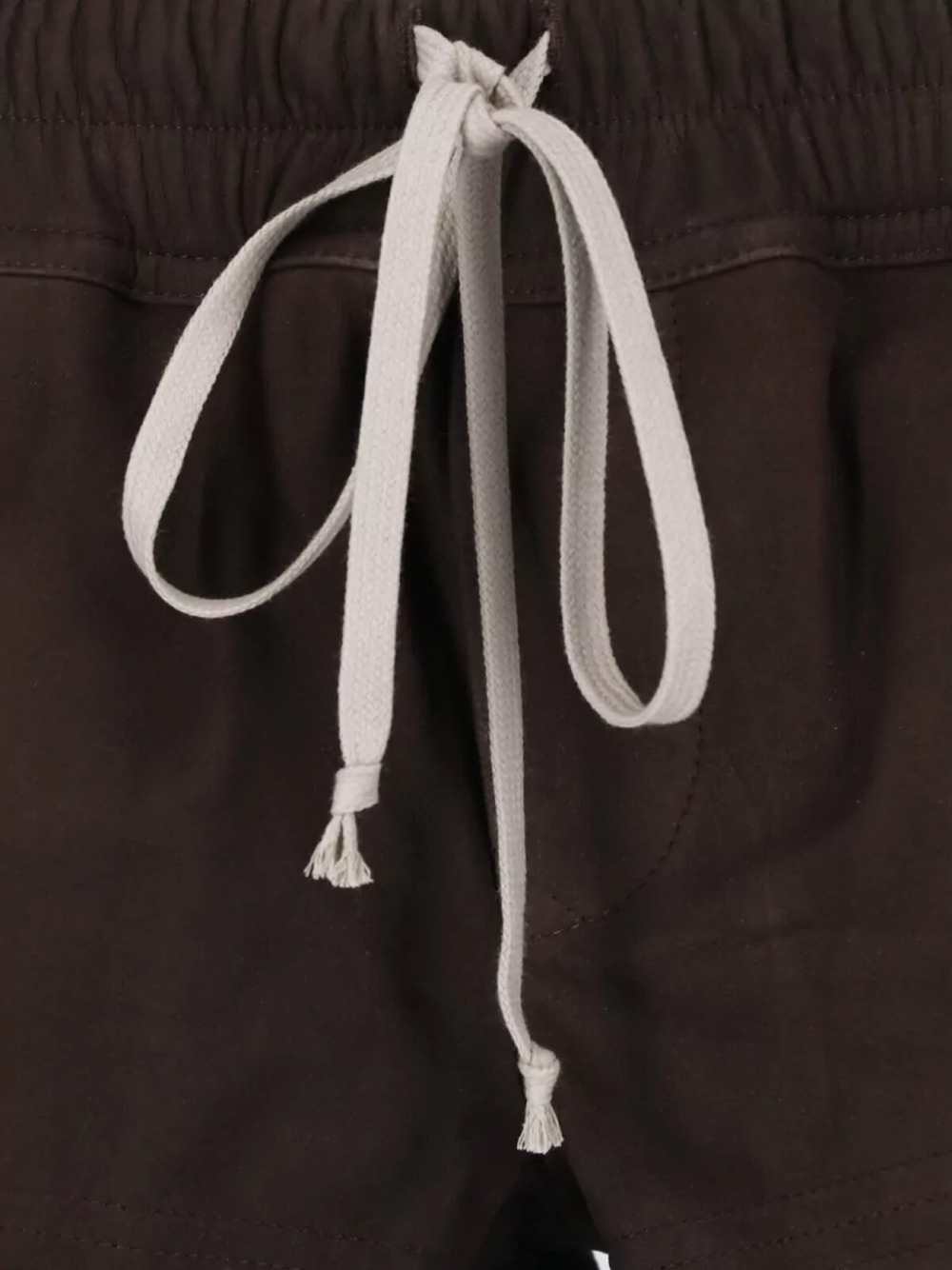 Rick Owens Women Leather Shorts - Fog Boxers RICK OWENS