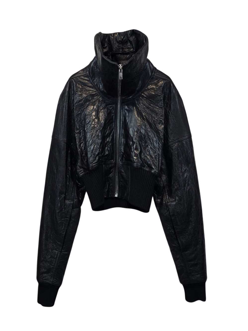 Rick Owens Women Padded Leather Bomber Jacket - Dracuflight Cropped