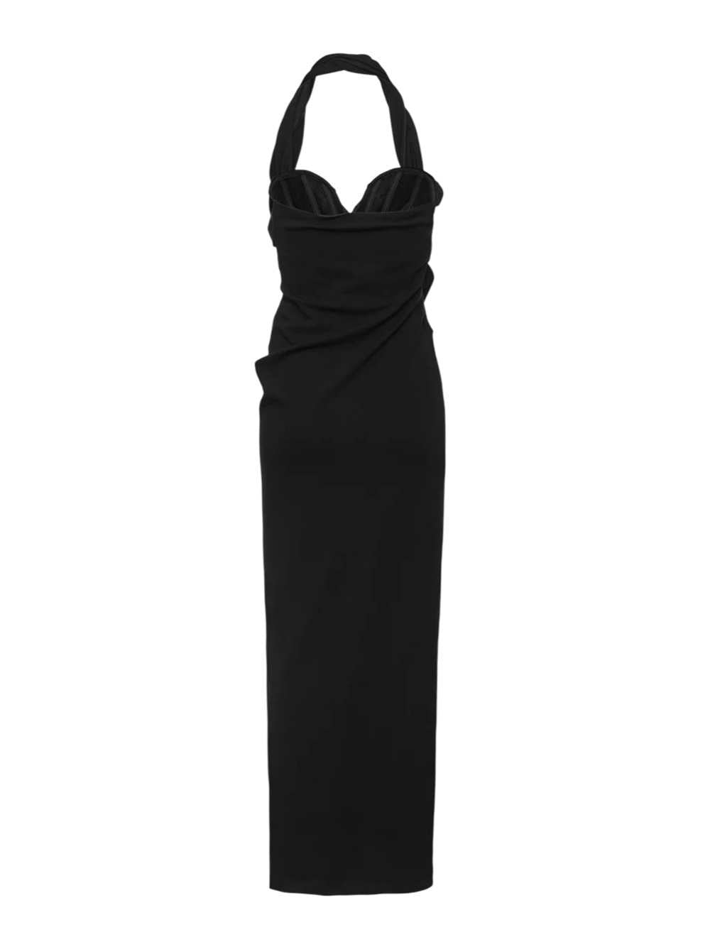 Magda Butrym Women Draped Halter-Neck Dress With Black Corset MAGDA BUTRYM