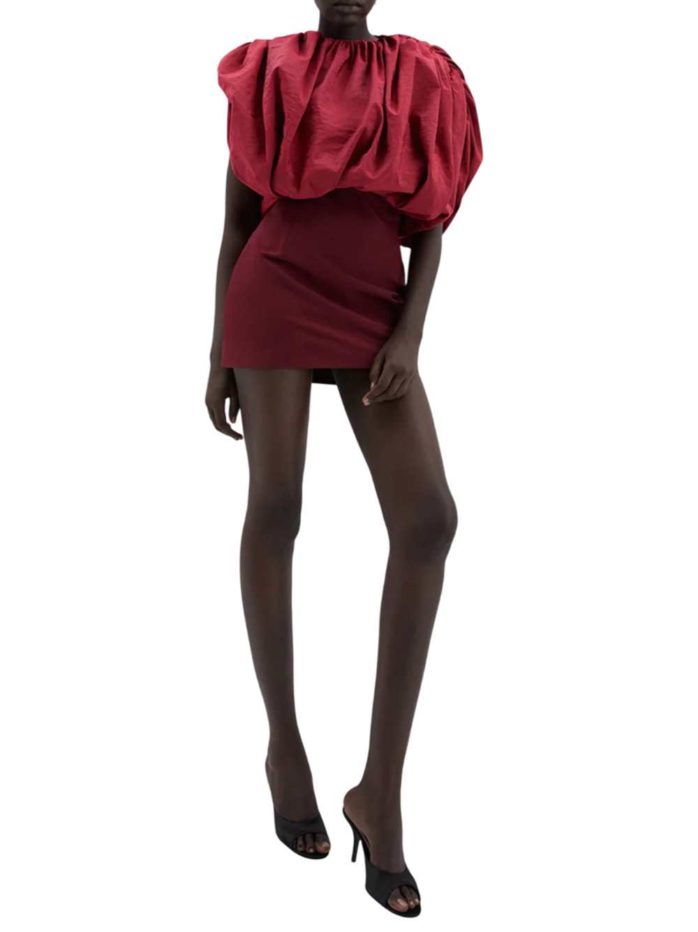 Magda Butrym Women Red Mini Dress With Ruched Bodice MAGDA BUTRYM