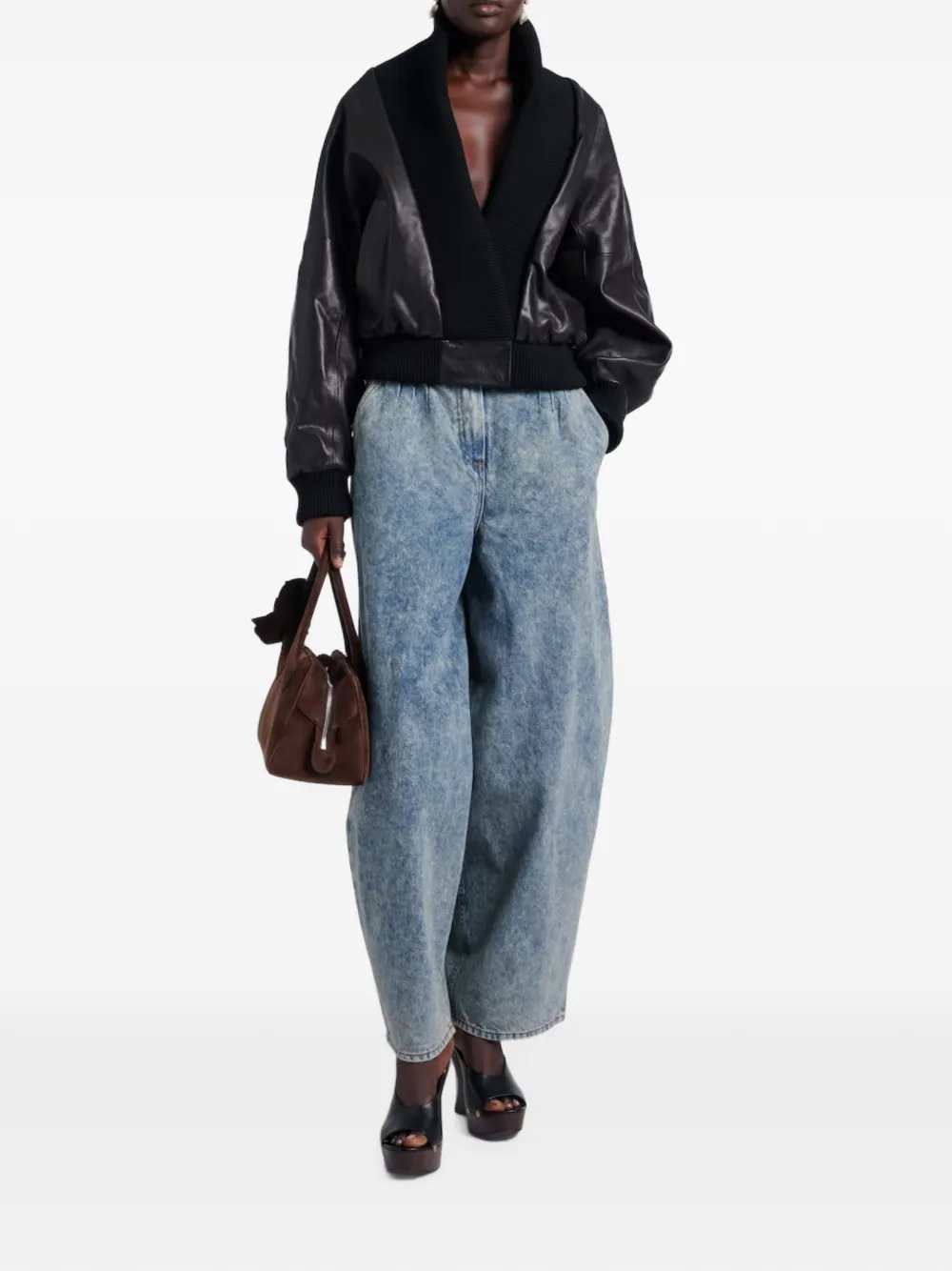 Magda Butrym Women Ribbed Leather Jacket MAGDA BUTRYM