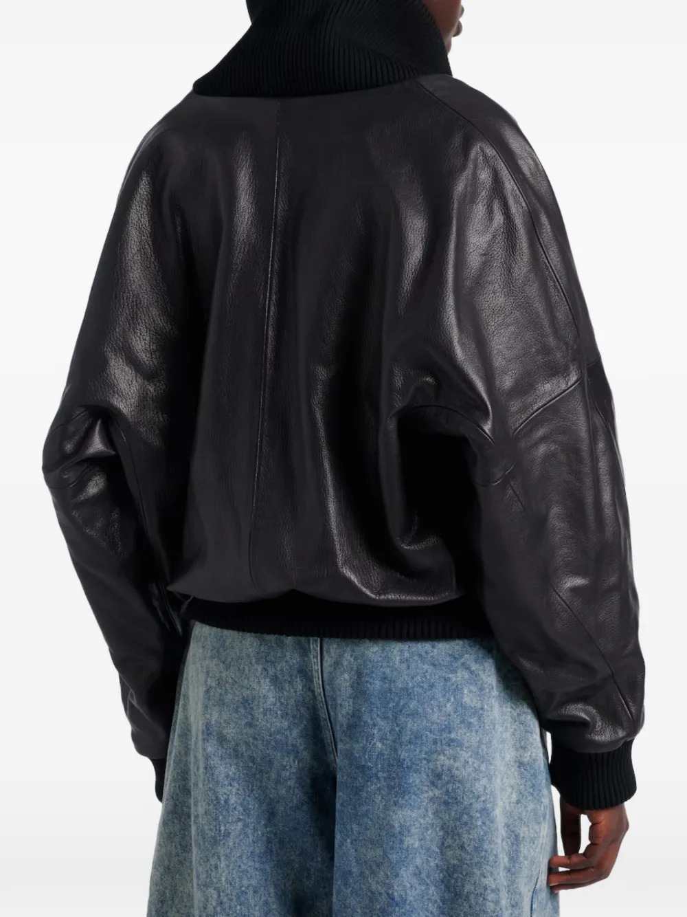 Magda Butrym Women Ribbed Leather Jacket MAGDA BUTRYM