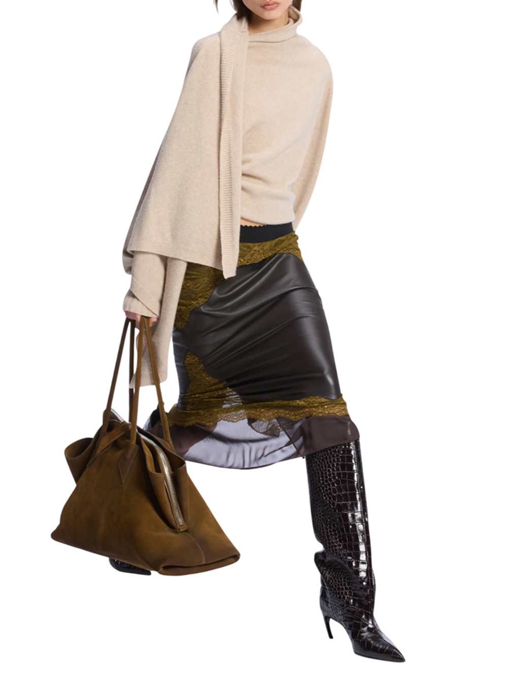 The Attico Women Beige Sweater