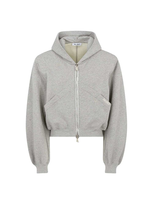 The Attico Women Heathered Gray Sweatshirt