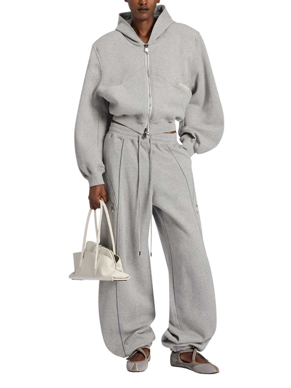The Attico Women Heathered Gray Sweatshirt