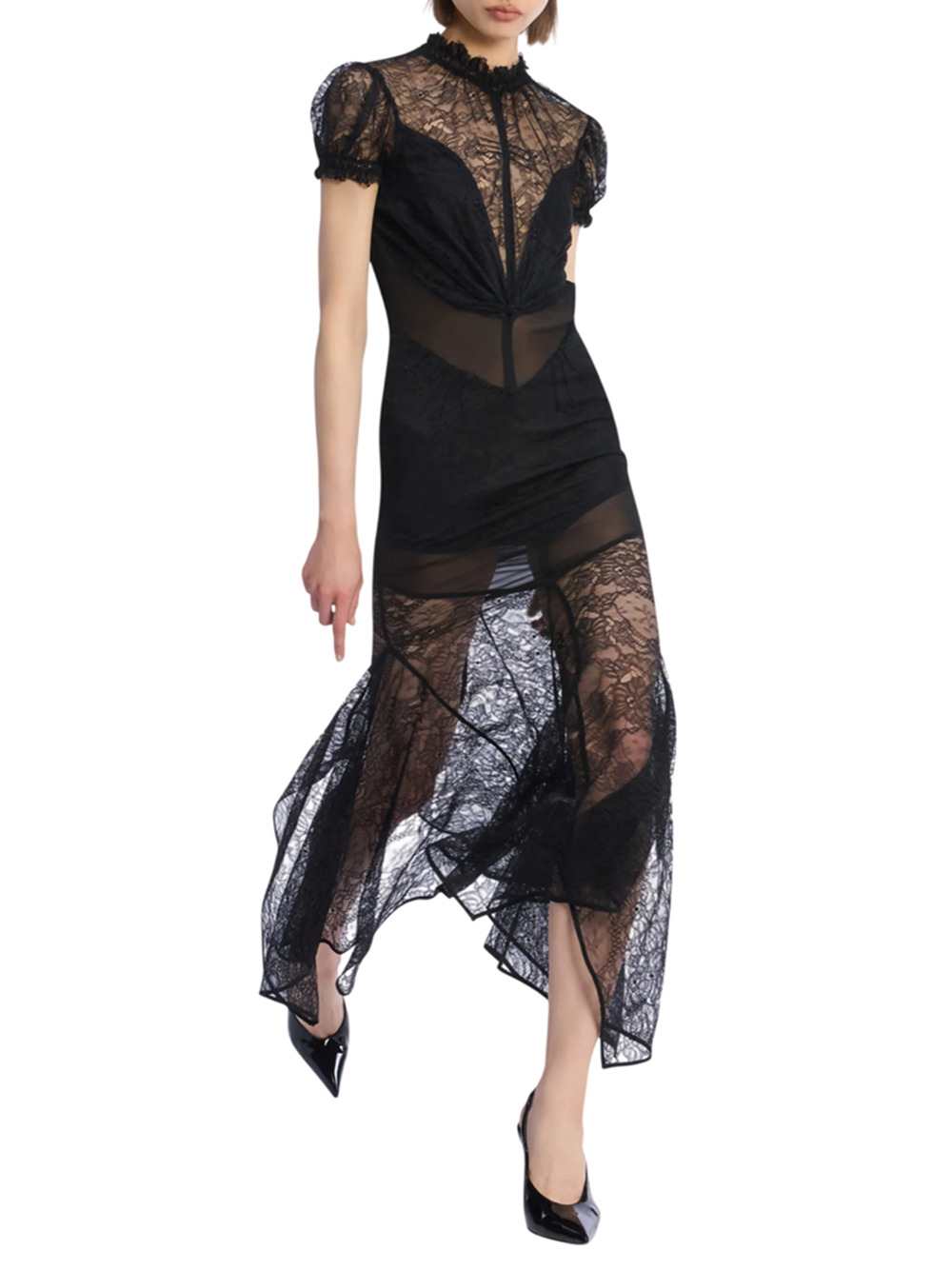 The Attico Women Black Midi Dress THE ATTICO