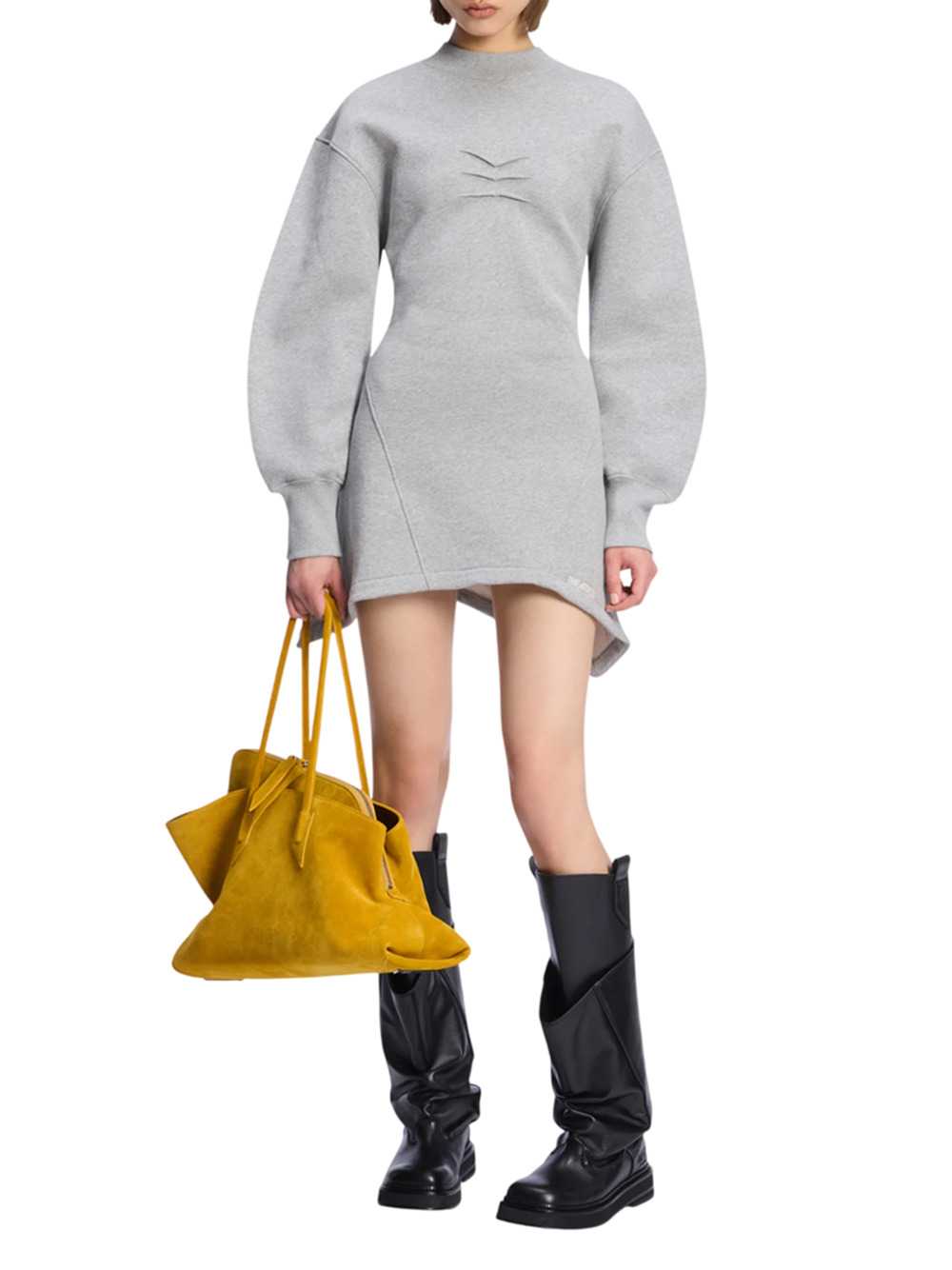 The Attico Women Gray Heather Mini Dress