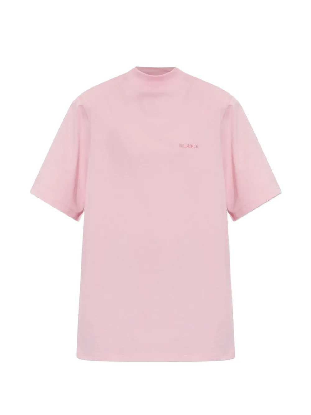 The Attico Women Logo-Print High-Neck T-Shirt THE ATTICO