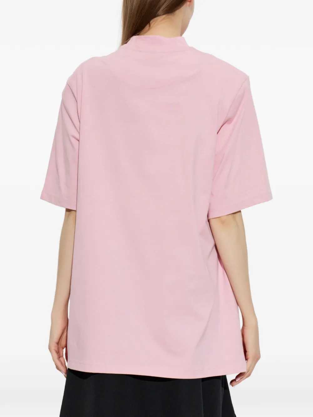The Attico Women Logo-Print High-Neck T-Shirt THE ATTICO