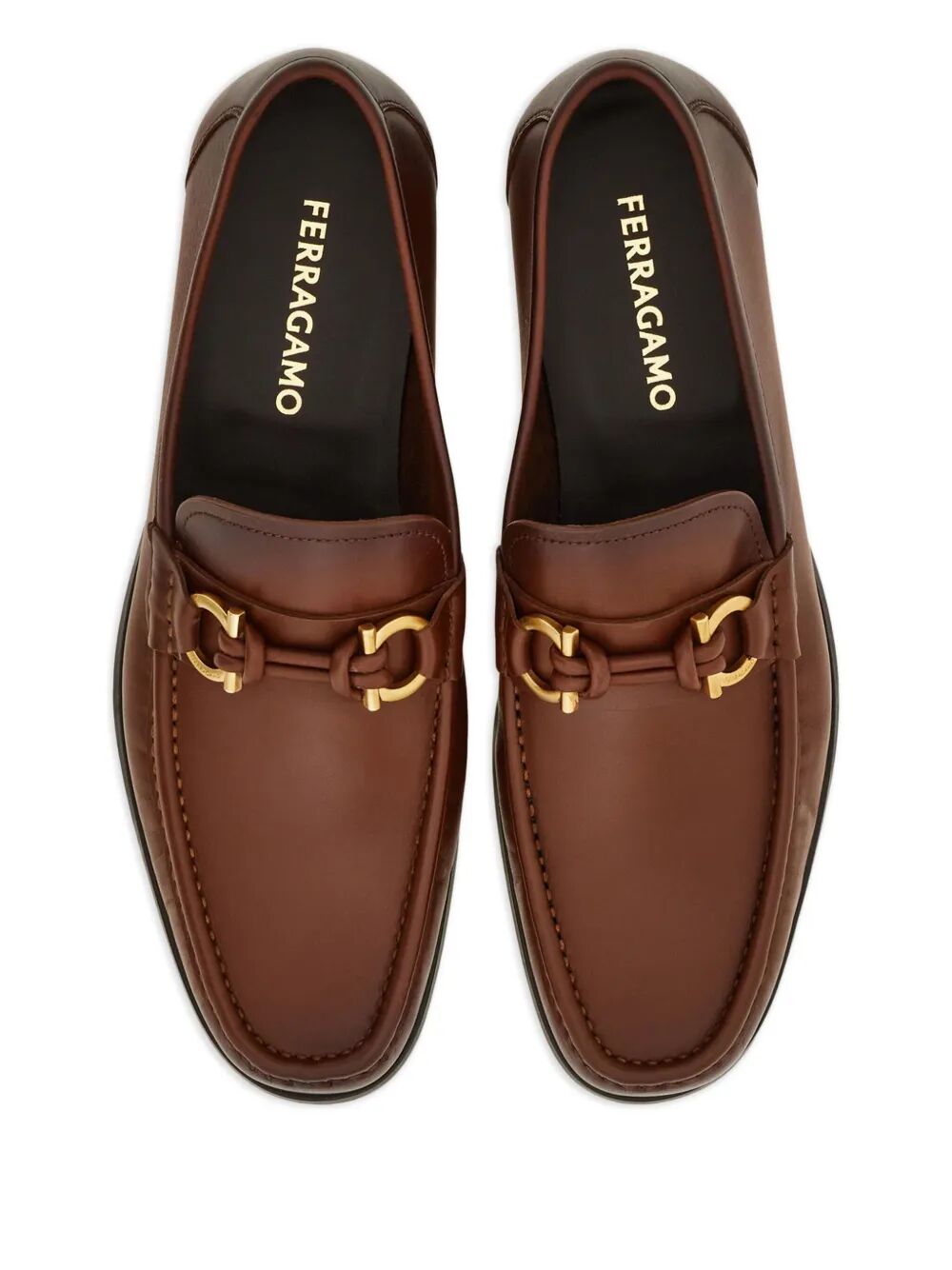Ferragamo Men Alain Leather Loafers With Hues FERRAGAMO