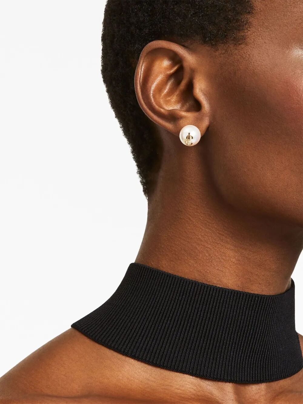 Jimmy Choo Women Gold-Finish Metal Jc Pearl Stud Earrings JIMMY CHOO