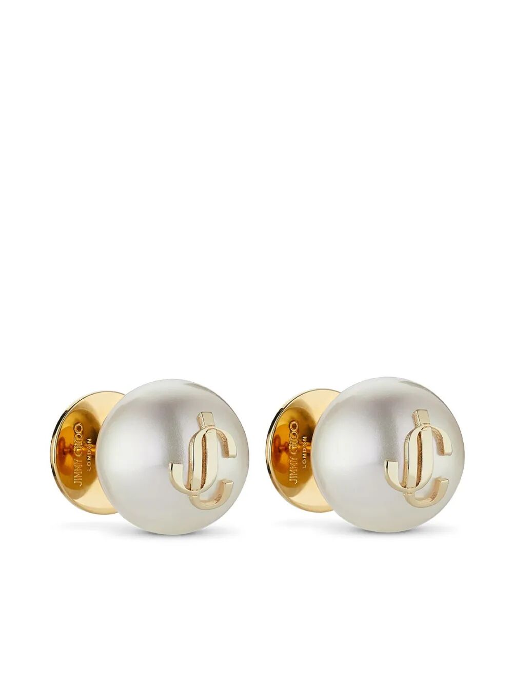 Jimmy Choo Women Gold-Finish Metal Jc Pearl Stud Earrings JIMMY CHOO