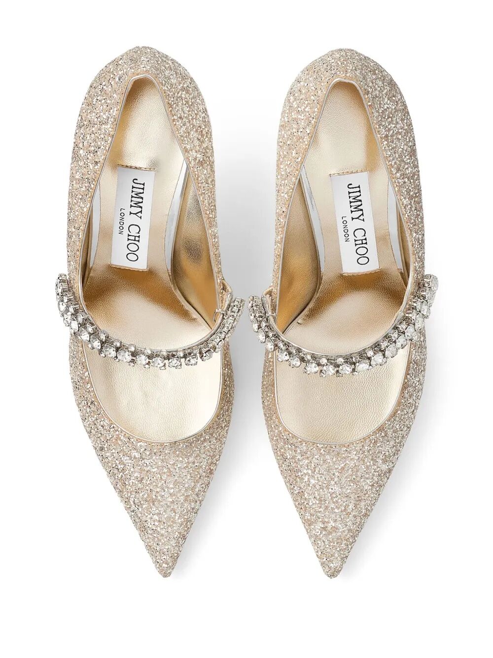 Jimmy Choo Women Crystal Embellished Bing 65 Pumps In Glitter Fabric JIMMY CHOO