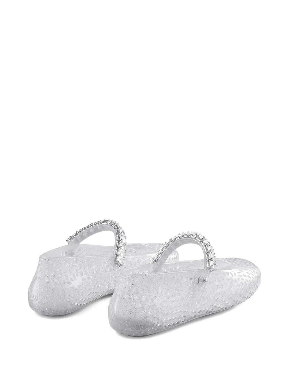 Jimmy Choo Women Clear Jelly Ballerina Flats With Crystal Embellishment JIMMY CHOO