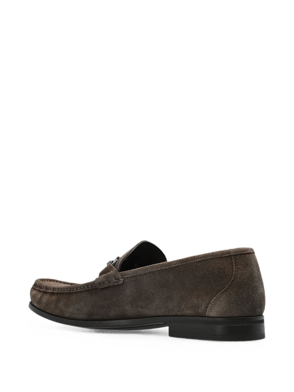 Ferragamo Men Gancini Ornament Suede Loafers FERRAGAMO