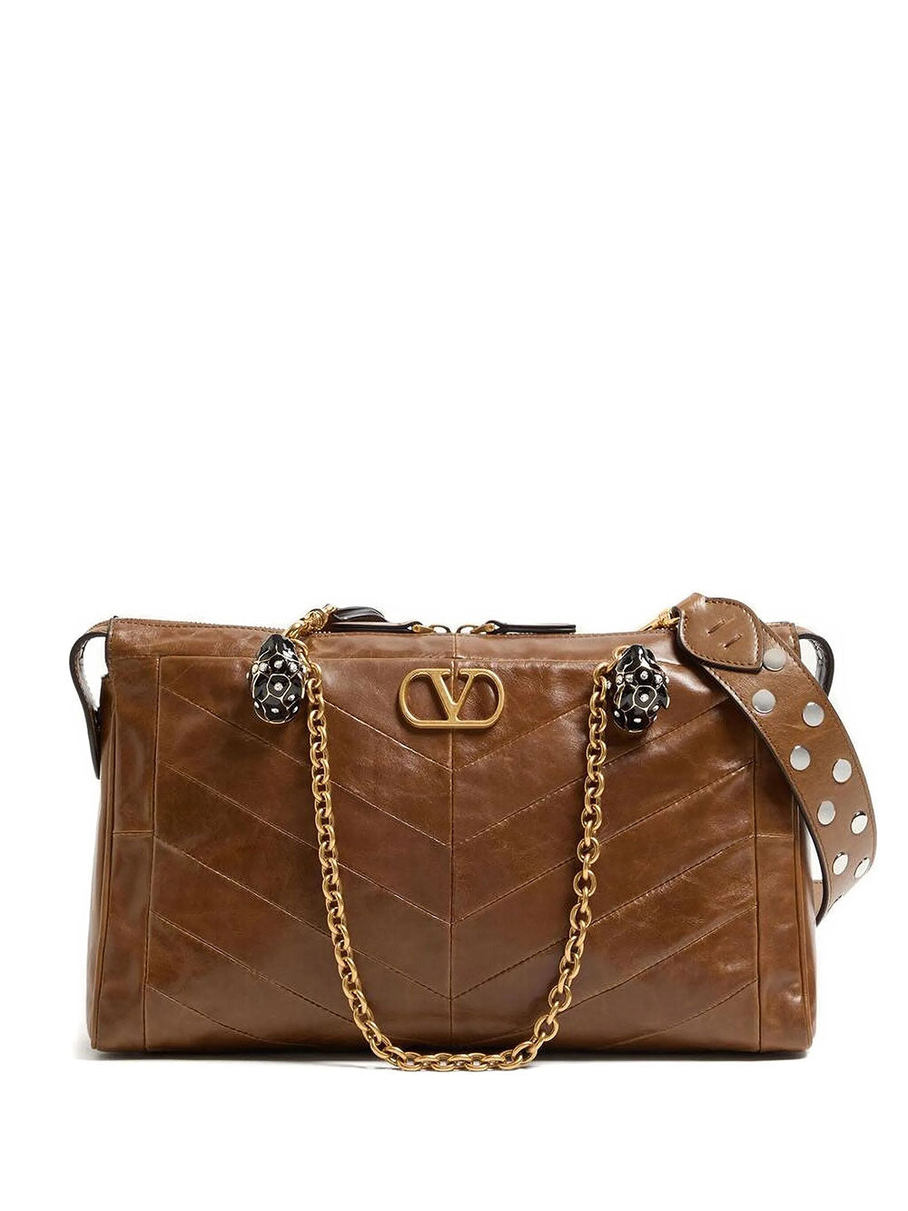 Valentino Garavani Women Valentino Garavani Panthea Shoulder Bag In Nappa Leather With Chevron Pattern VALENTINO GARAVANI