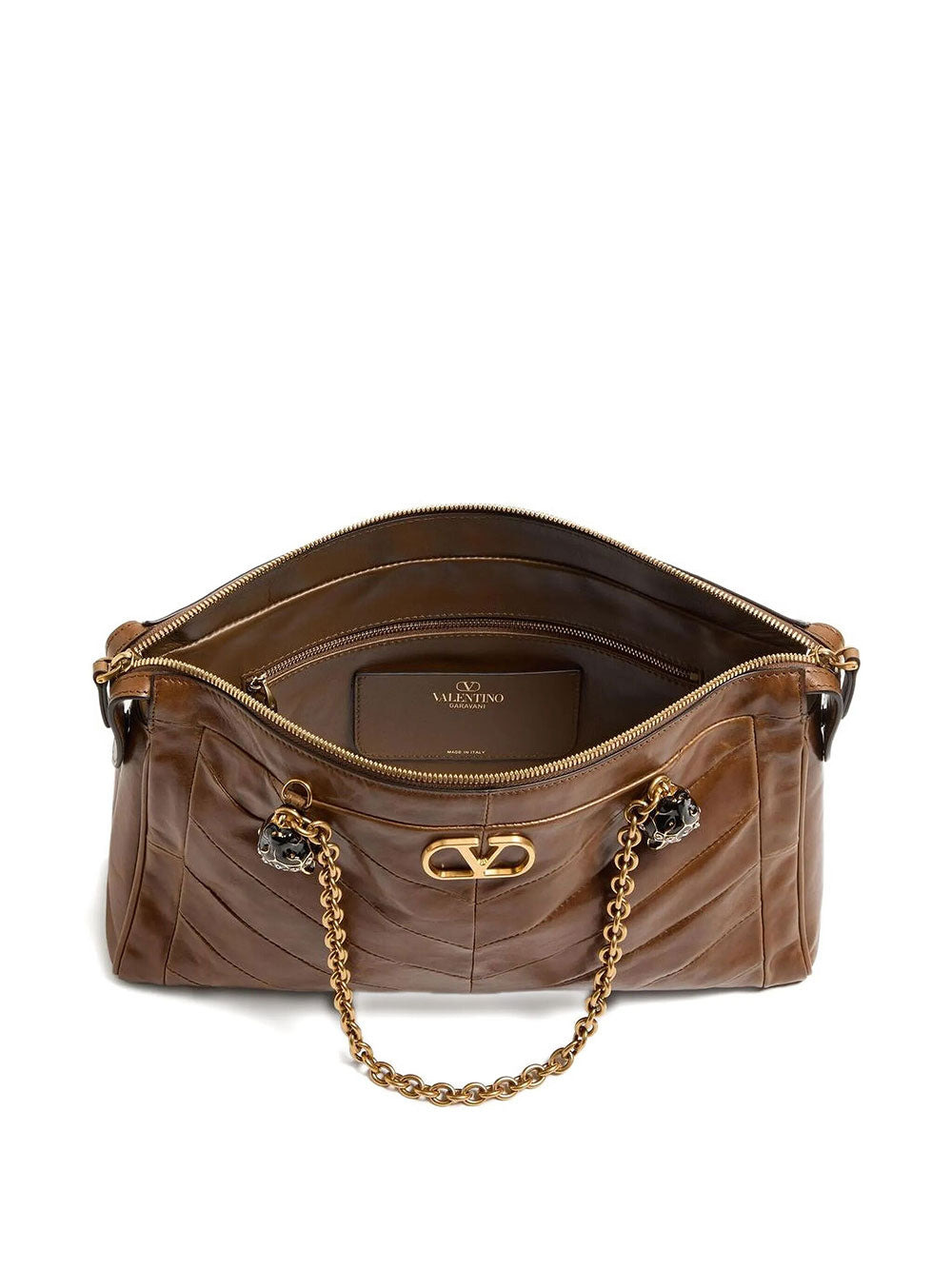 Valentino Garavani Women Valentino Garavani Panthea Shoulder Bag In Nappa Leather With Chevron Pattern VALENTINO GARAVANI