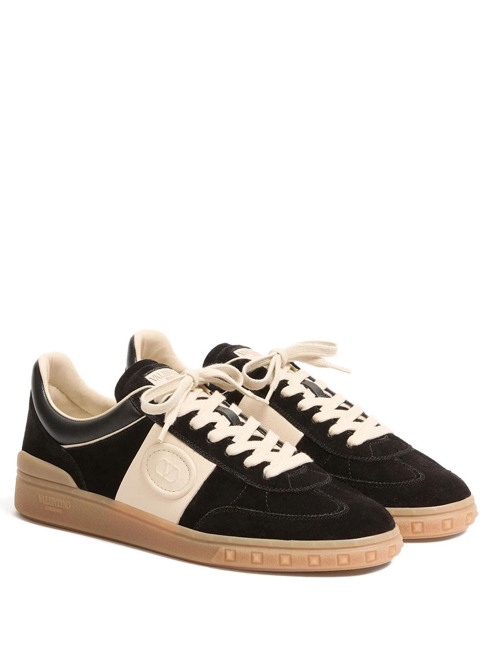 Valentino Garavani Men Upvillage Split And Nappa Leather Sneakers VALENTINO GARAVANI