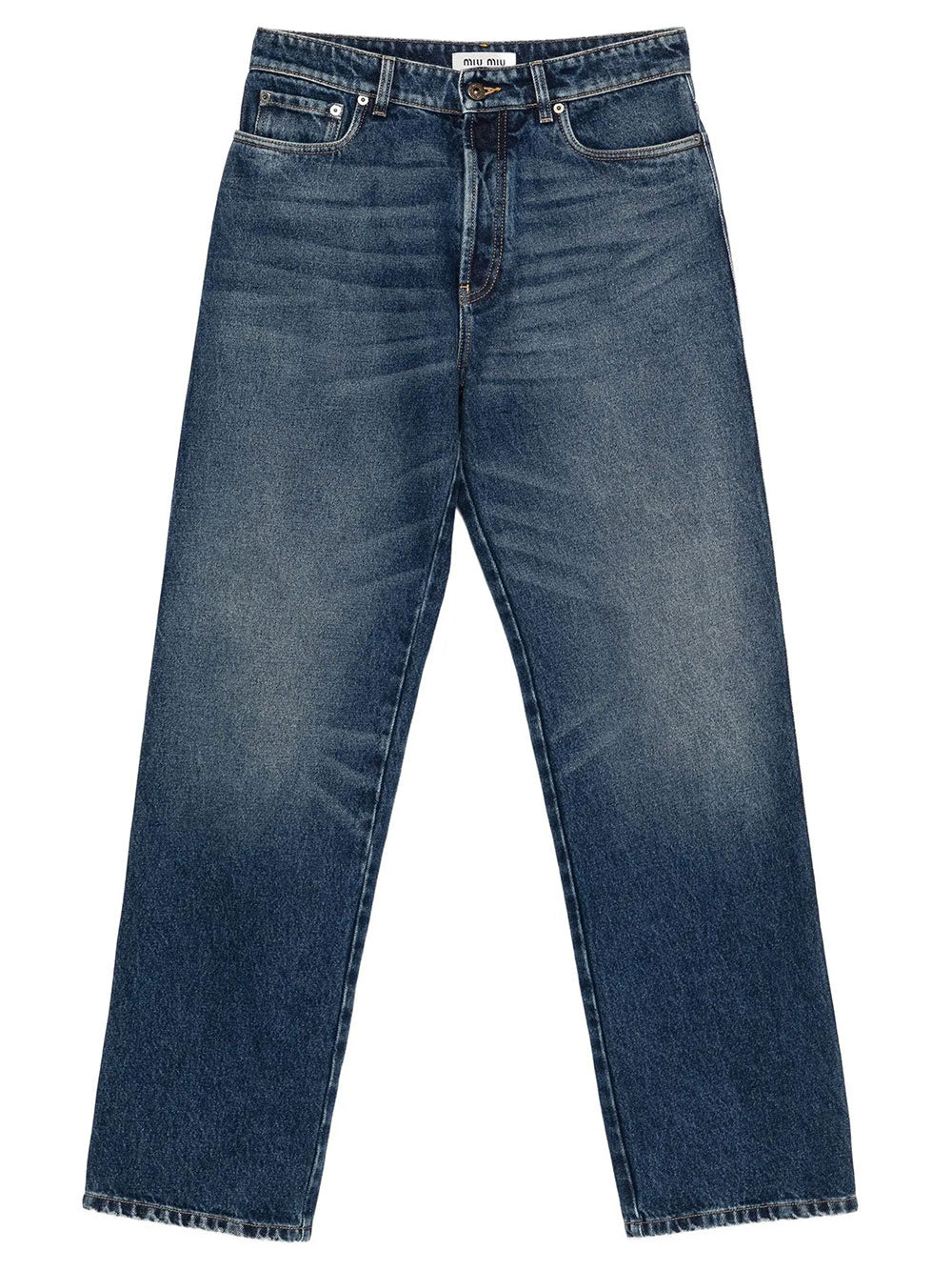 Miu Miu Women Five-Pocket Loose Fit Denim Jeans MIU MIU