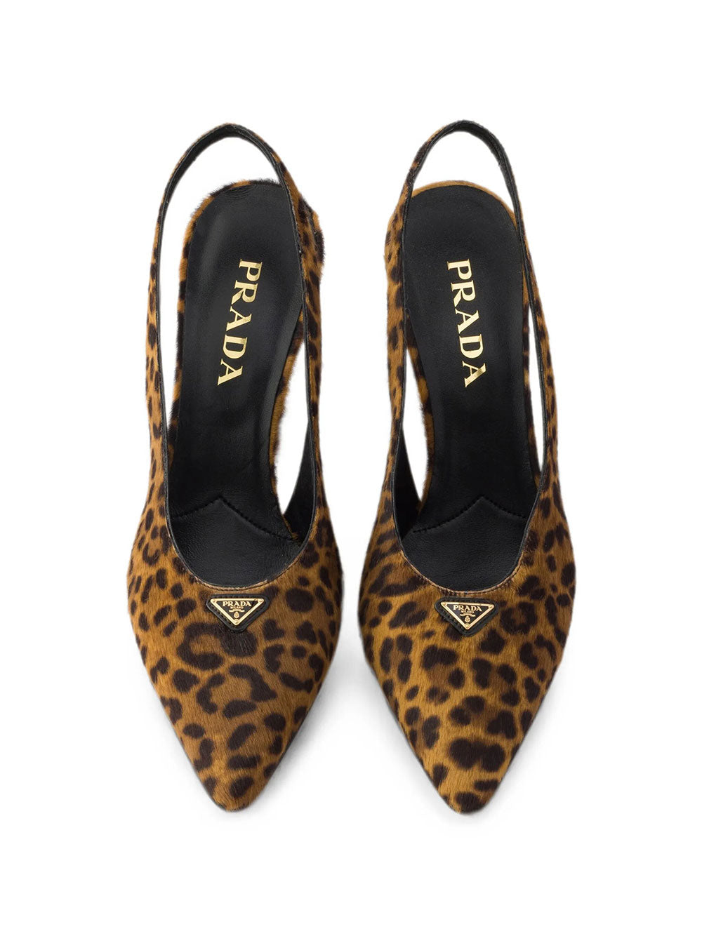 Prada Women Printed Calf Hair Slingback Pumps PRADA
