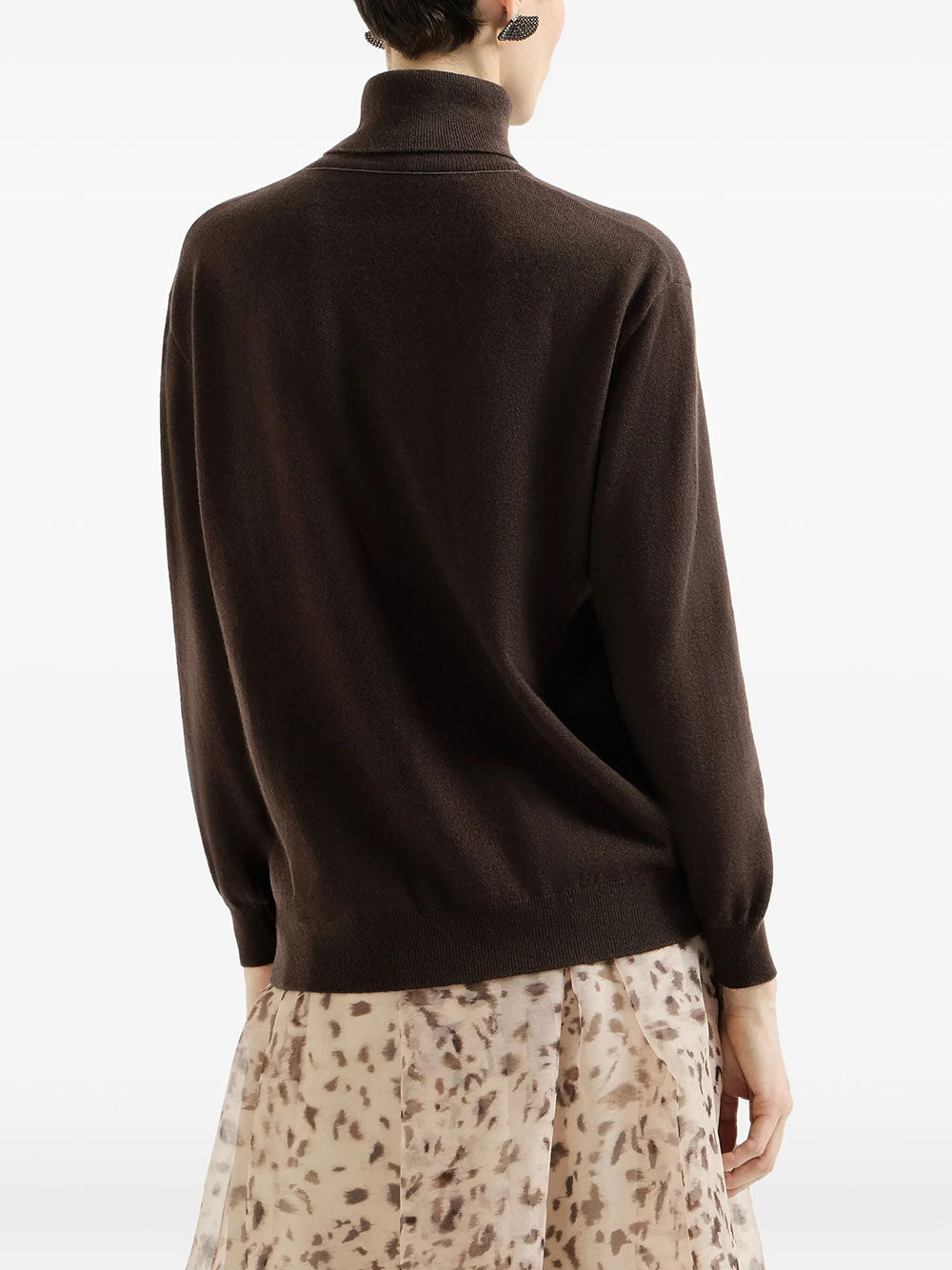 Brunello Cucinelli Women Maglia Collo Alto In Cashmere Con Monile BRUNELLO CUCINELLI